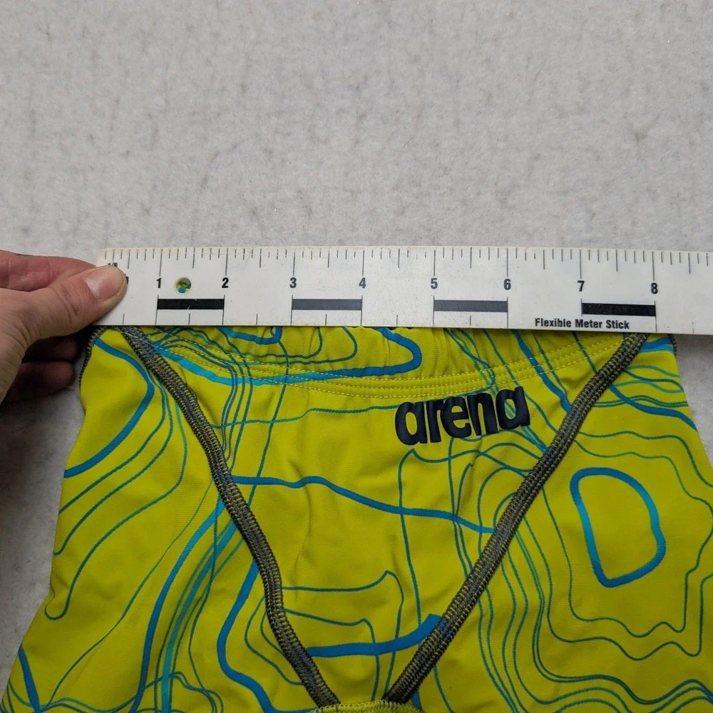Arena Powerskin ST Jammer Boys 26 Green Blue Topographic Racing Swimsuit 002797